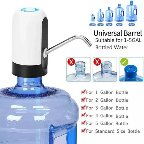 Electric Automatic Water Dispenser – USB Rechargeable for 5-Gallon Bottles